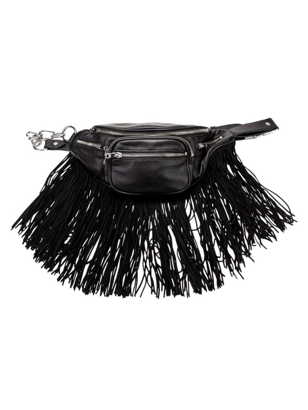 Alexander Wang Black Fringe Crossbody Belt Bag